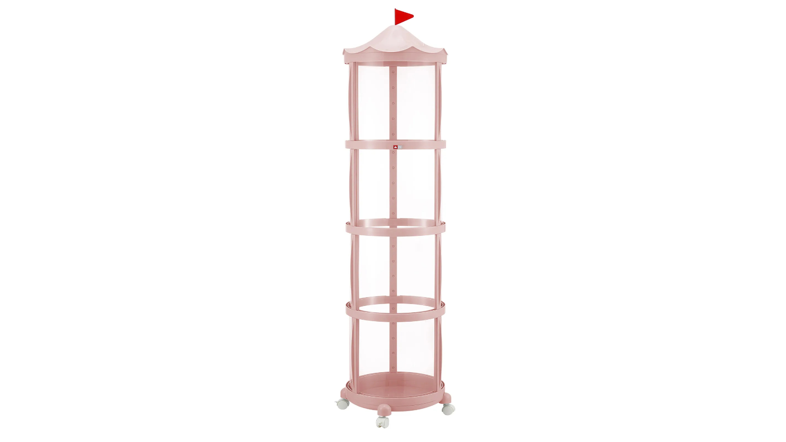 Crazy Sales 178 x 38cm Kids Plush Toy Storage Tube with Wheels - Pink