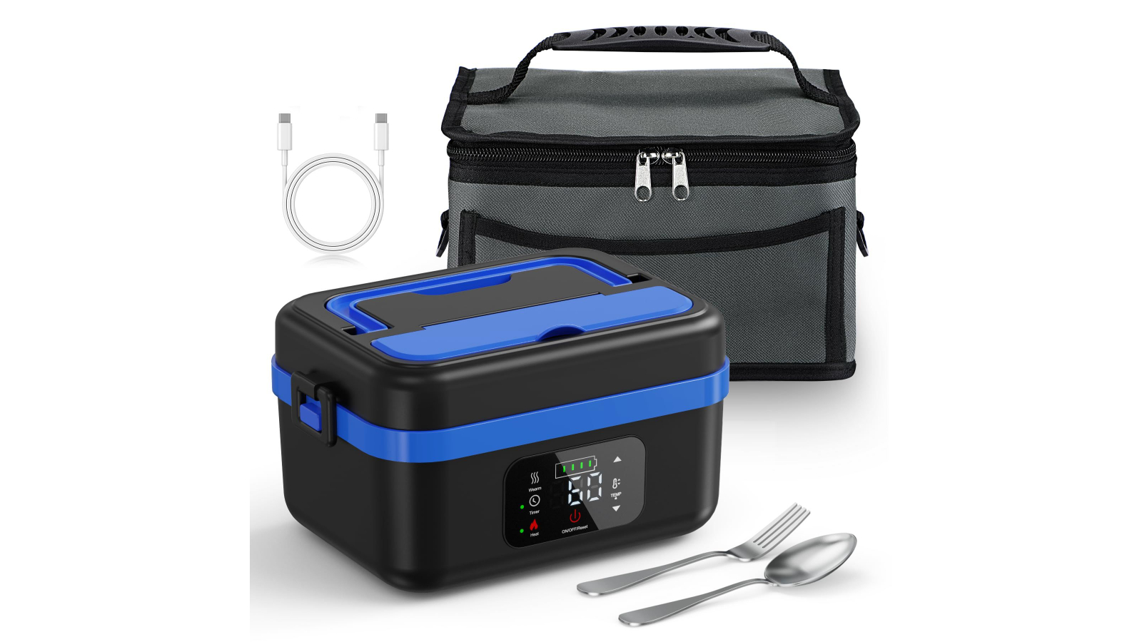 Crazy Sales Rechargeable Cordless Heated Lunchbox - 1 Litre