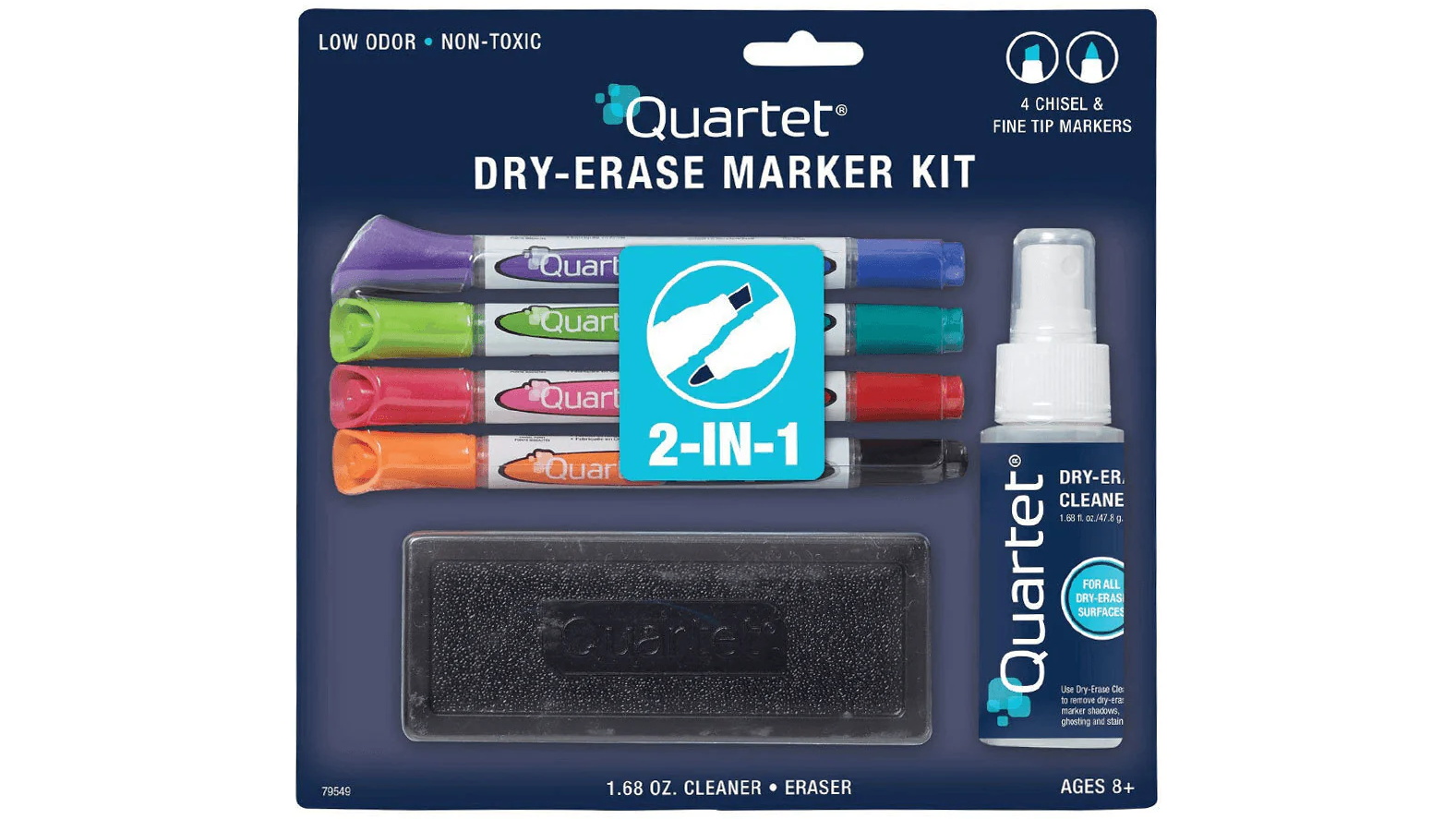 Quartet Dry-Erase Marker + Cleaner Kit