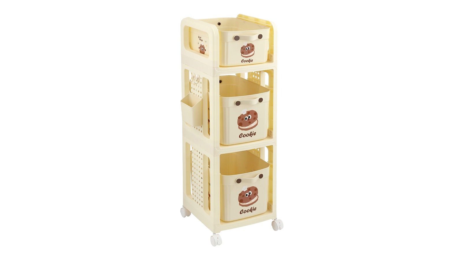 4-Wheel Kids Bookshelf Toy Storage Box