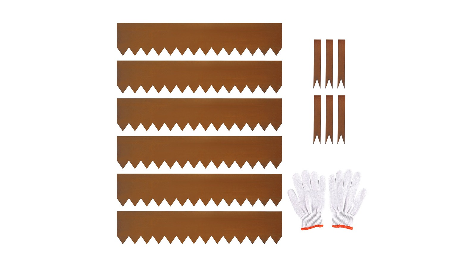 6 Piece Garden Lawn Edging Border Set