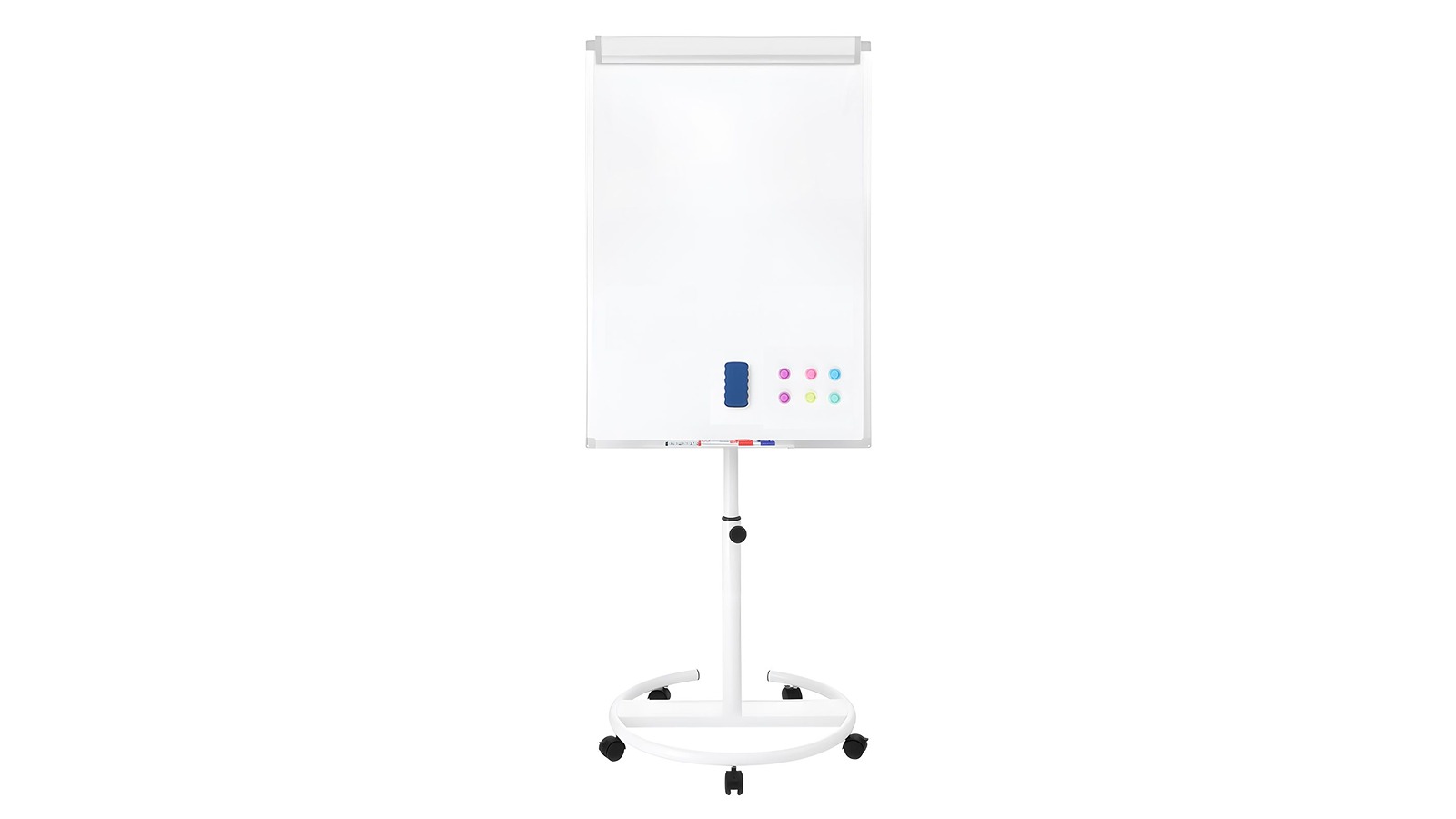Mobile Magnetic Whiteboard Interactive Dry Erase Stand Caster - 70 x 100cm