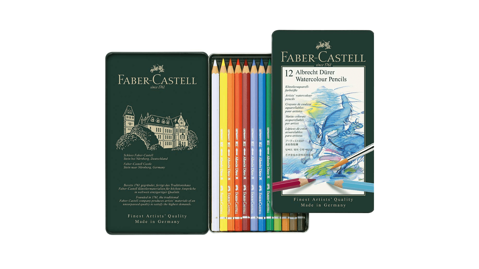 Faber Castell 12 Piece Albrecht Durer Water Colour Pencil Tin Set