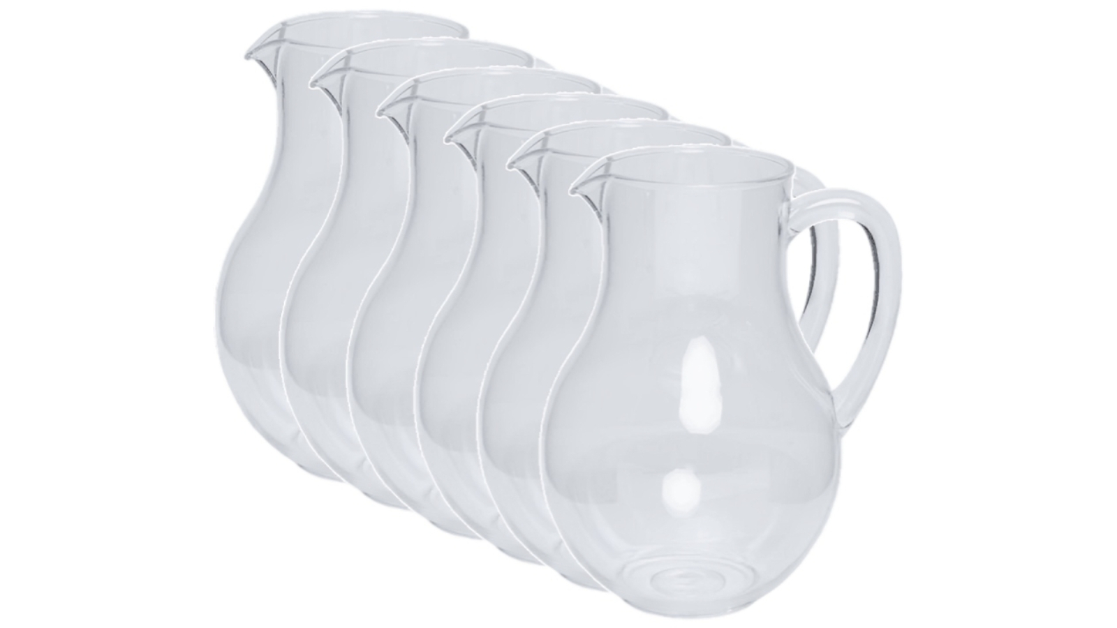 Connoisseur Pack of 6 2.2 Litre Polycarbonate Jug