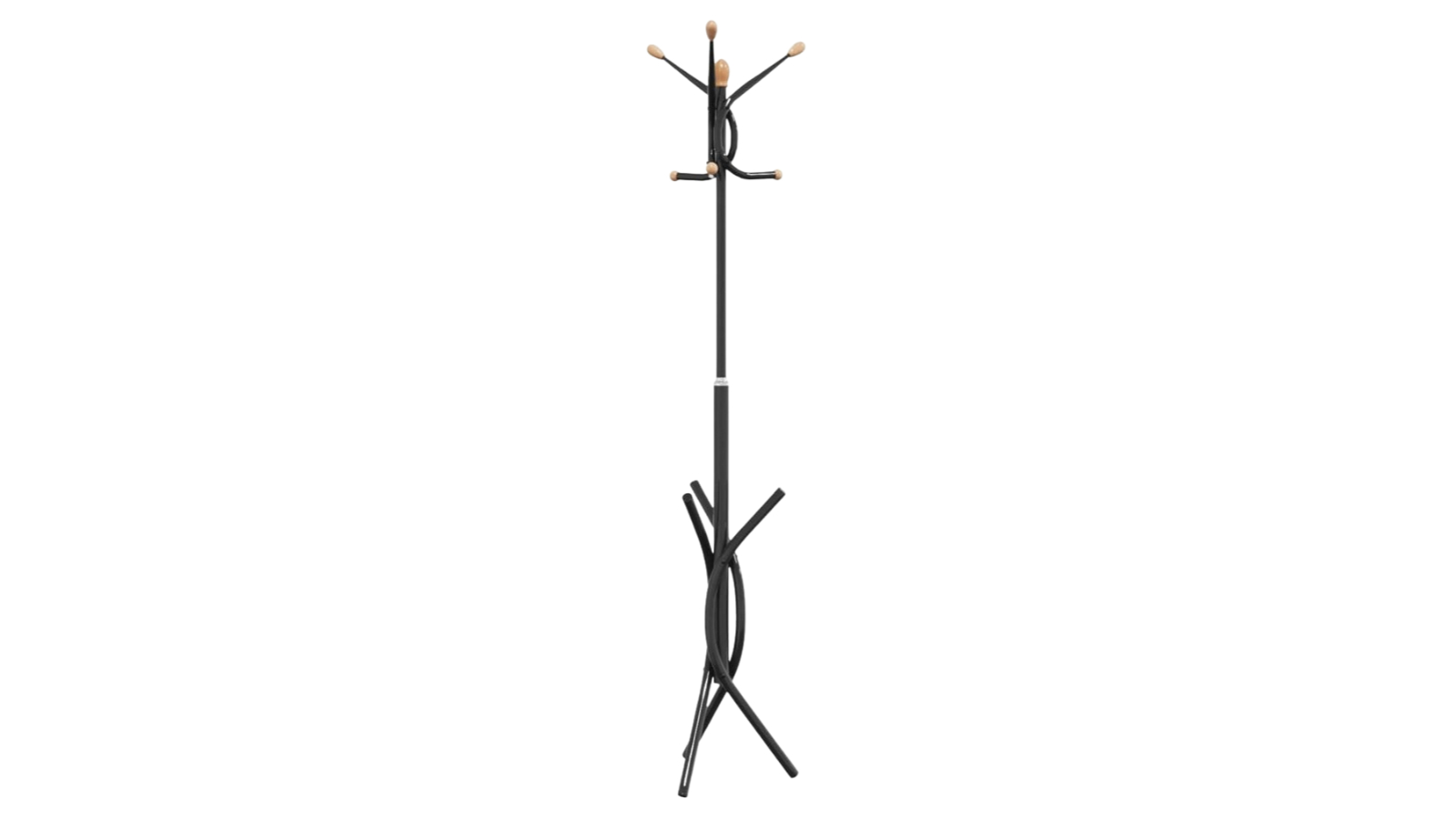 vidaXL Black Powder-Coated Iron Stand - 176cm