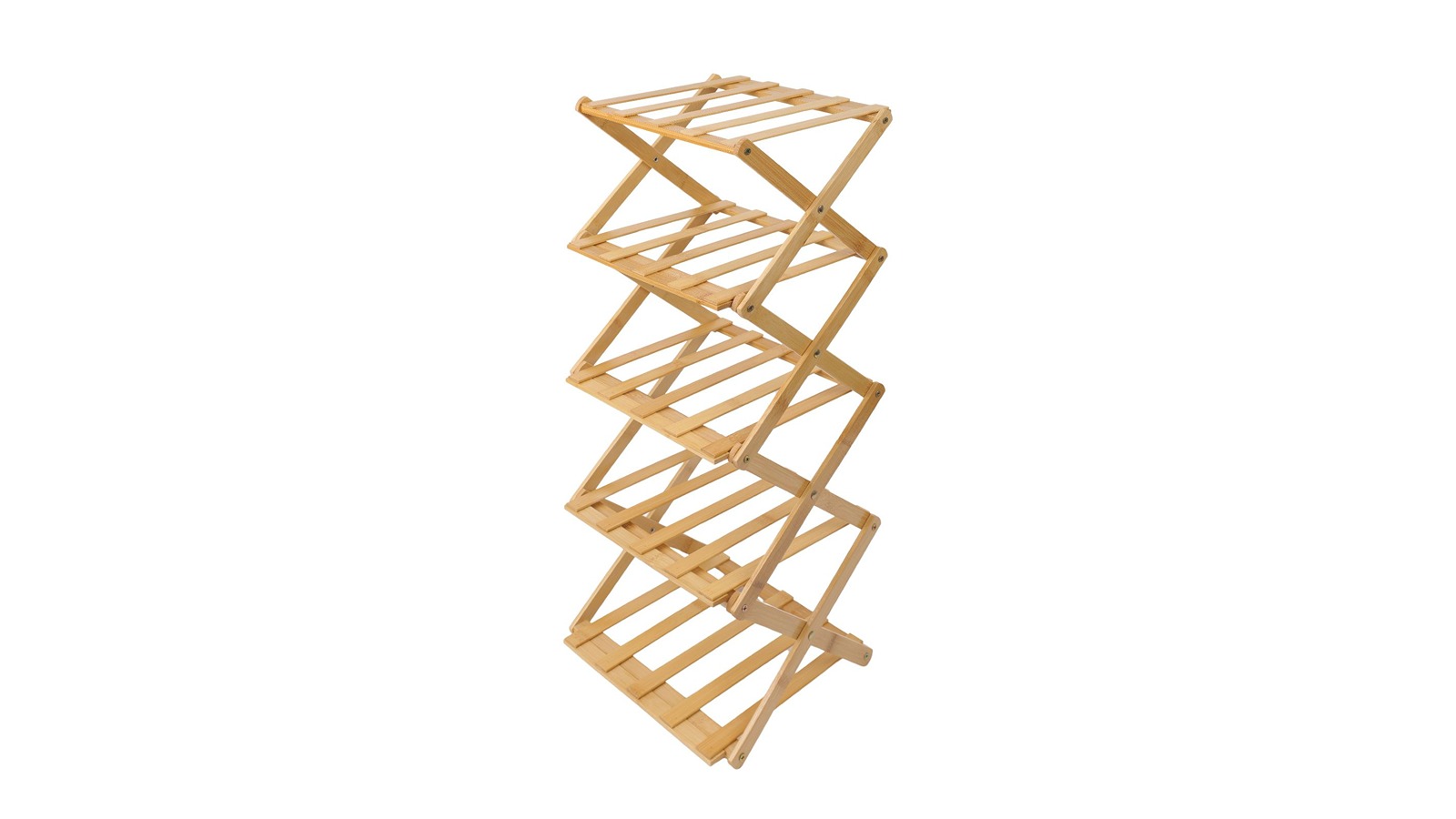 5-Tier Collapsible Folding Shoe Rack Storage Shelf