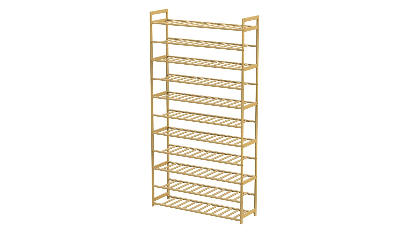 11-Tier Bamboo Shoe Rack Storage Cabinet