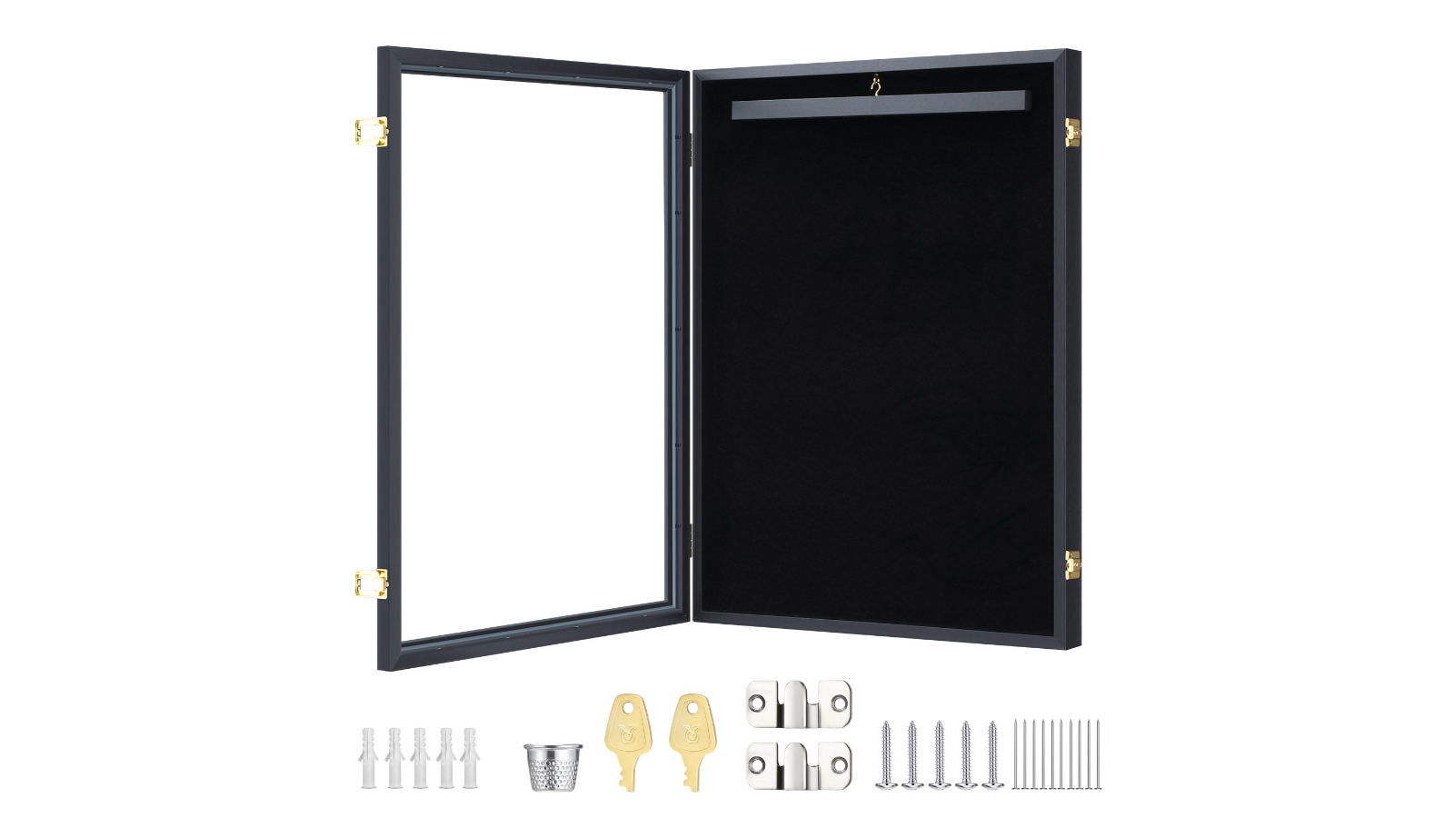 Jersey Shadow Box Frame Sports Memorabilia Wall Mount Lock Display Case