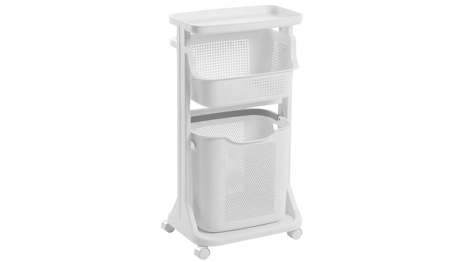 Dr Fussy 3 Tier Rolling Laundry Hamper with Wheels 