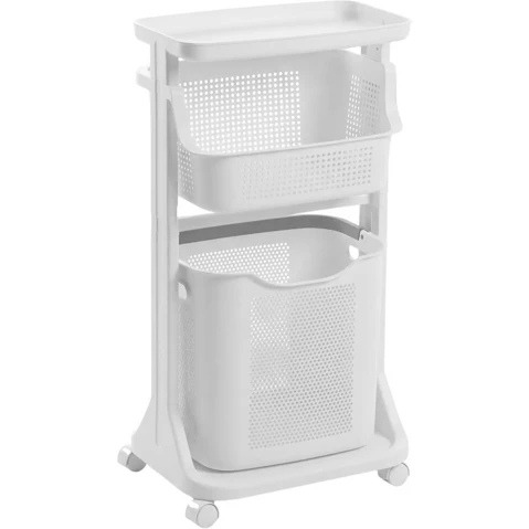 Dr Fussy 3 Tier Rolling Laundry Hamper with Wheels