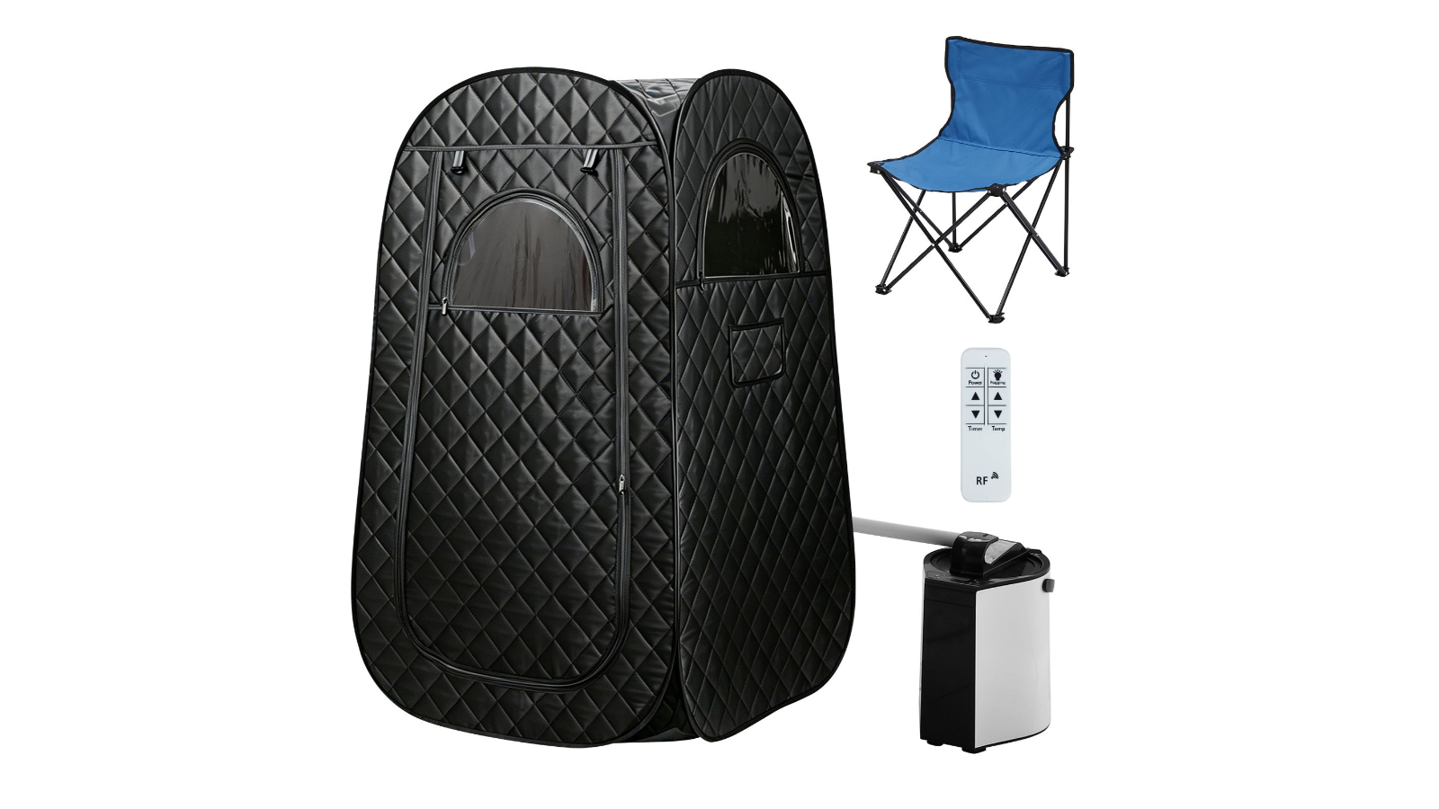 Maxkon Portable Steam Sauna Tent with Remote Control and Chair
