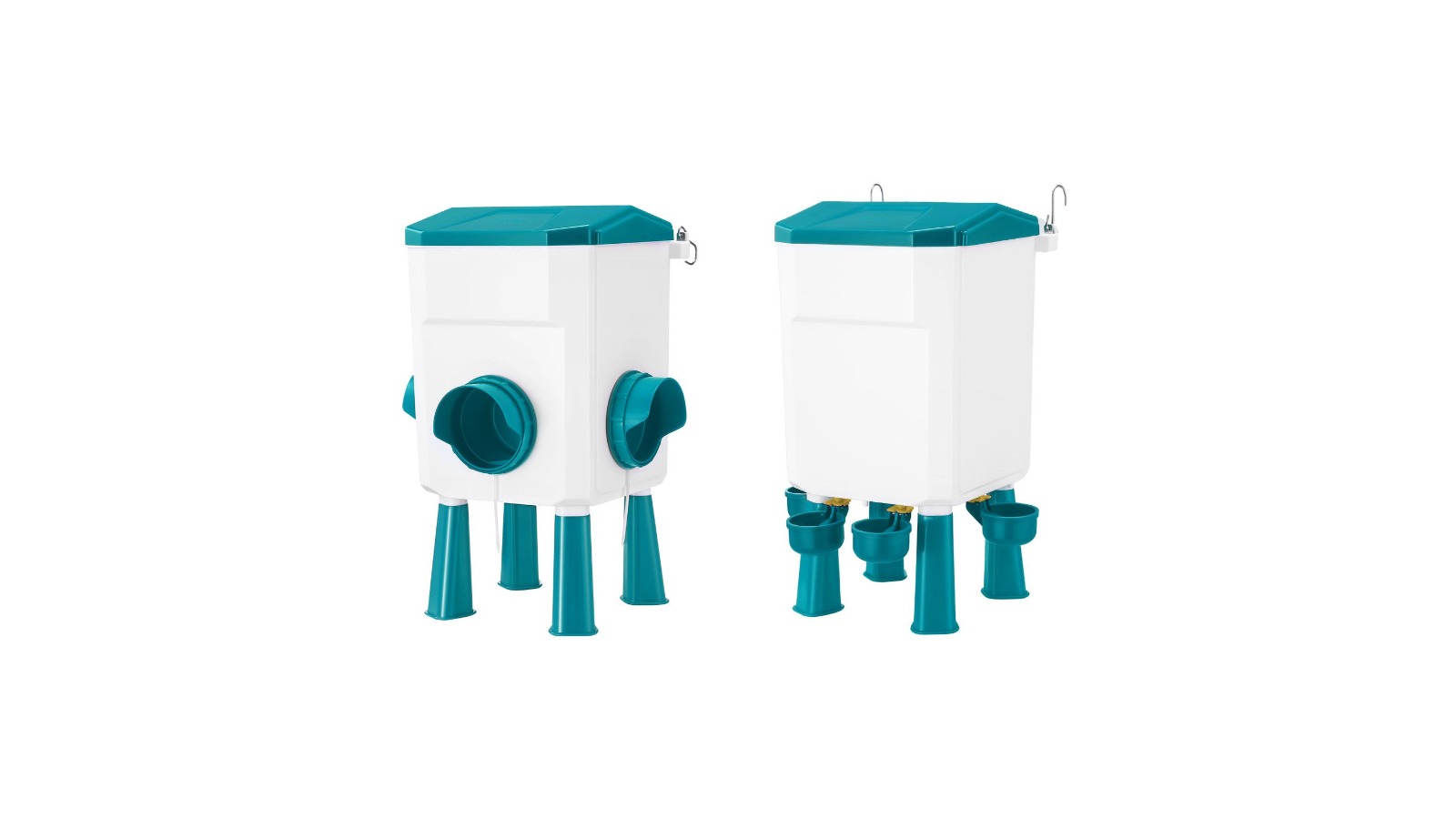 Pet Scene Automatic Chicken Feeder and Waterer Set for Coop Farm