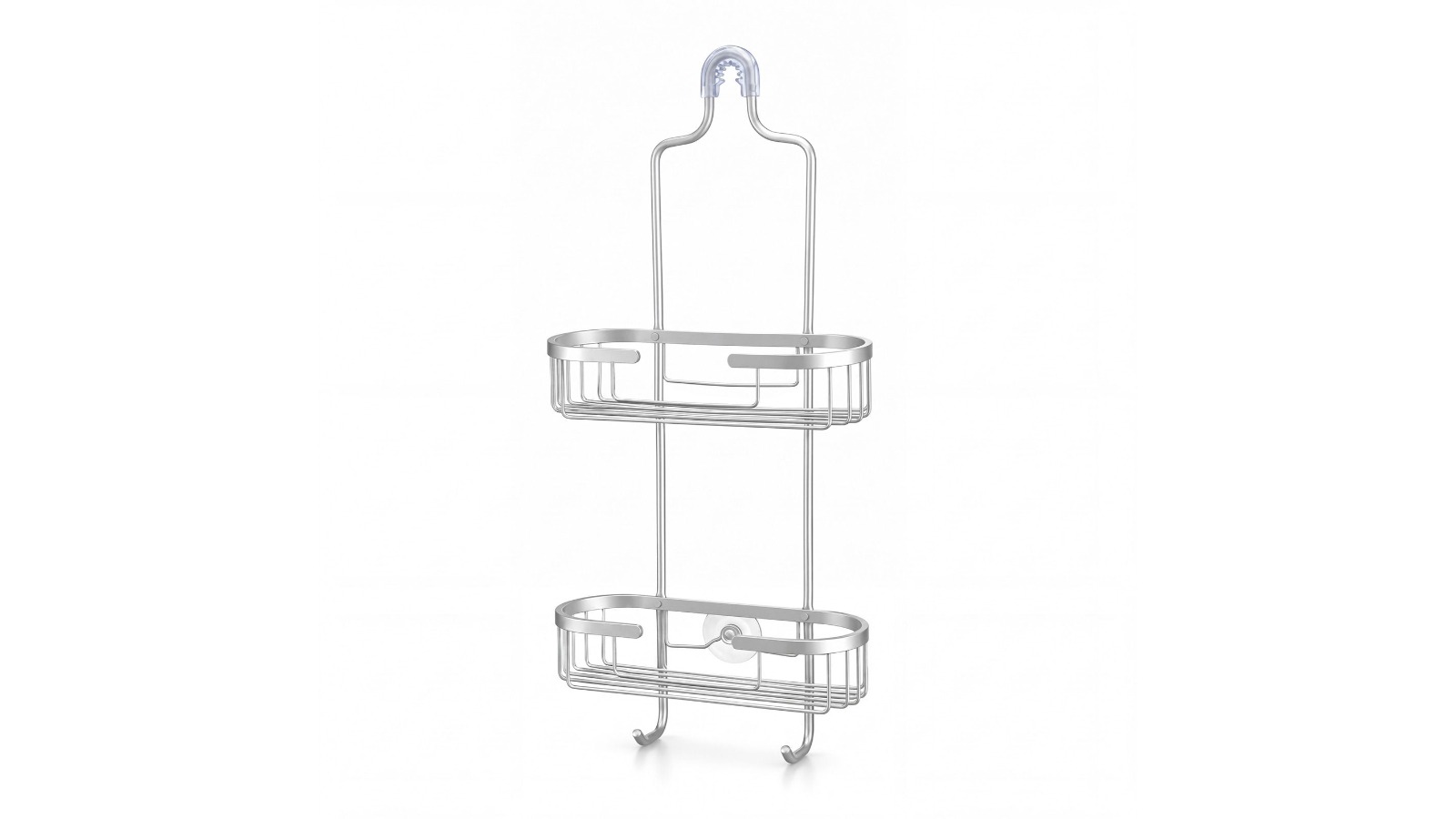 2-Tier Aluminium Hanging Shower Caddy with Hook