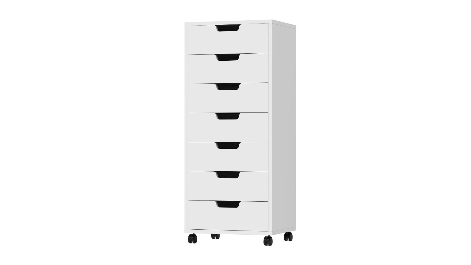 7-Drawer Vertical Filing Cabinet - White