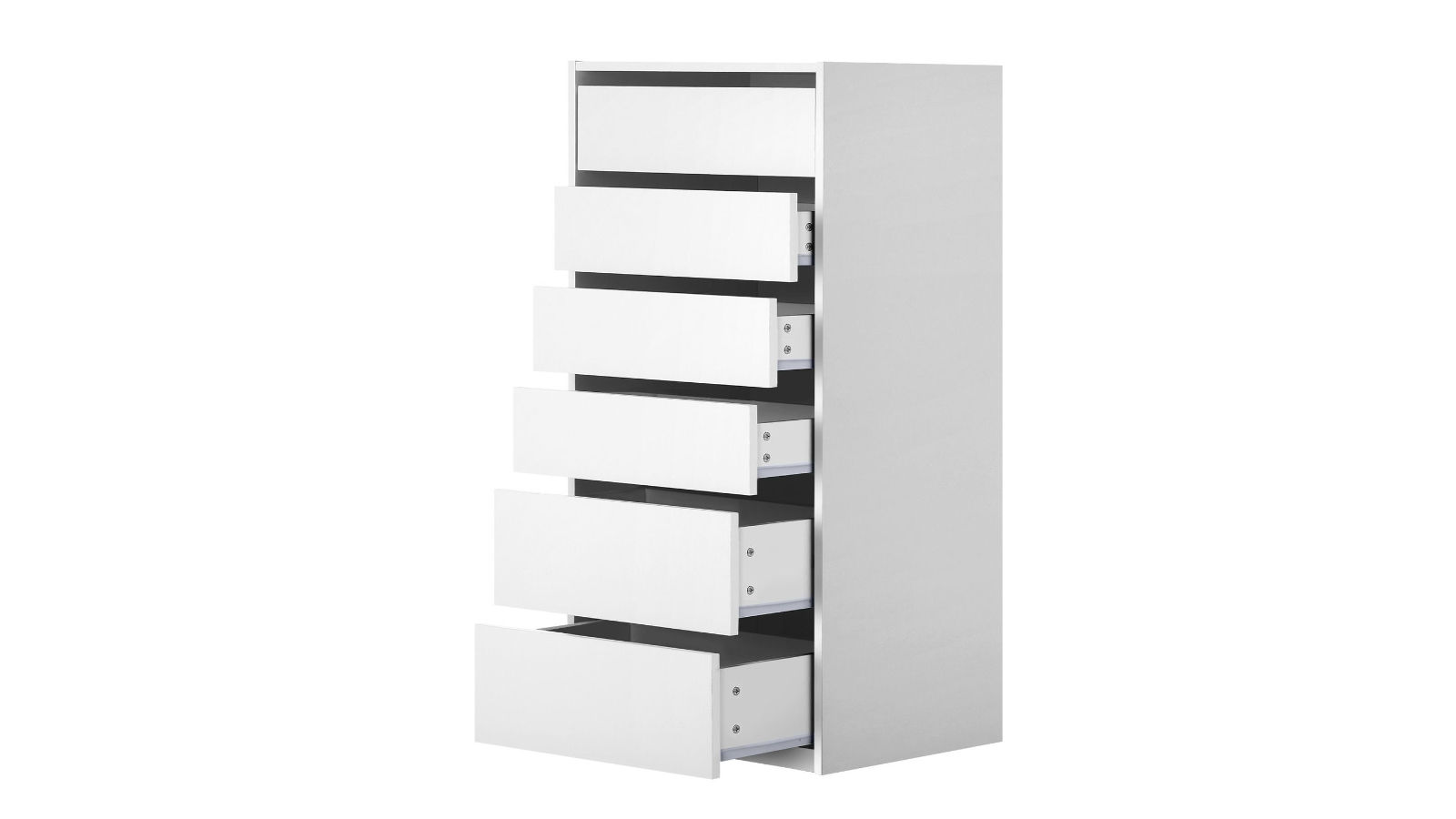 6-Drawer Modern Tallboy Storage - 113cm