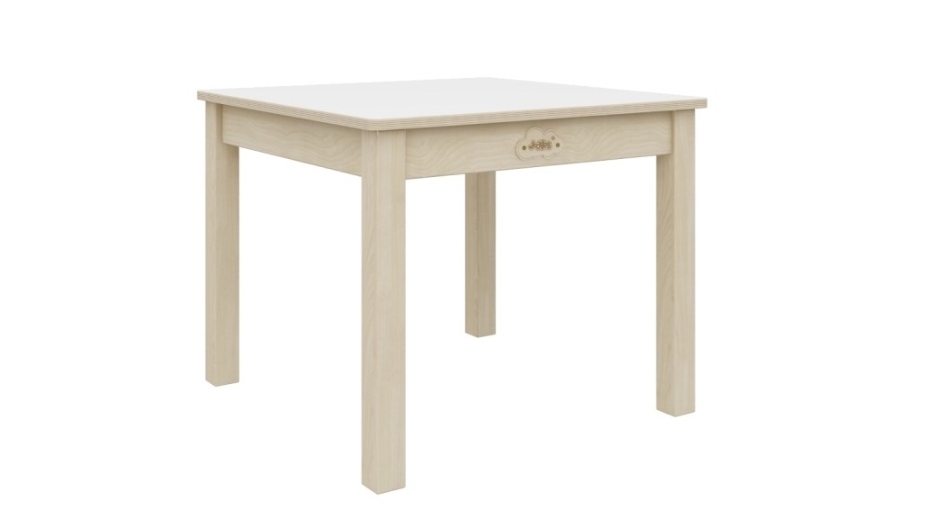 Jooyes Kids Birch and White Square Table - 54cm