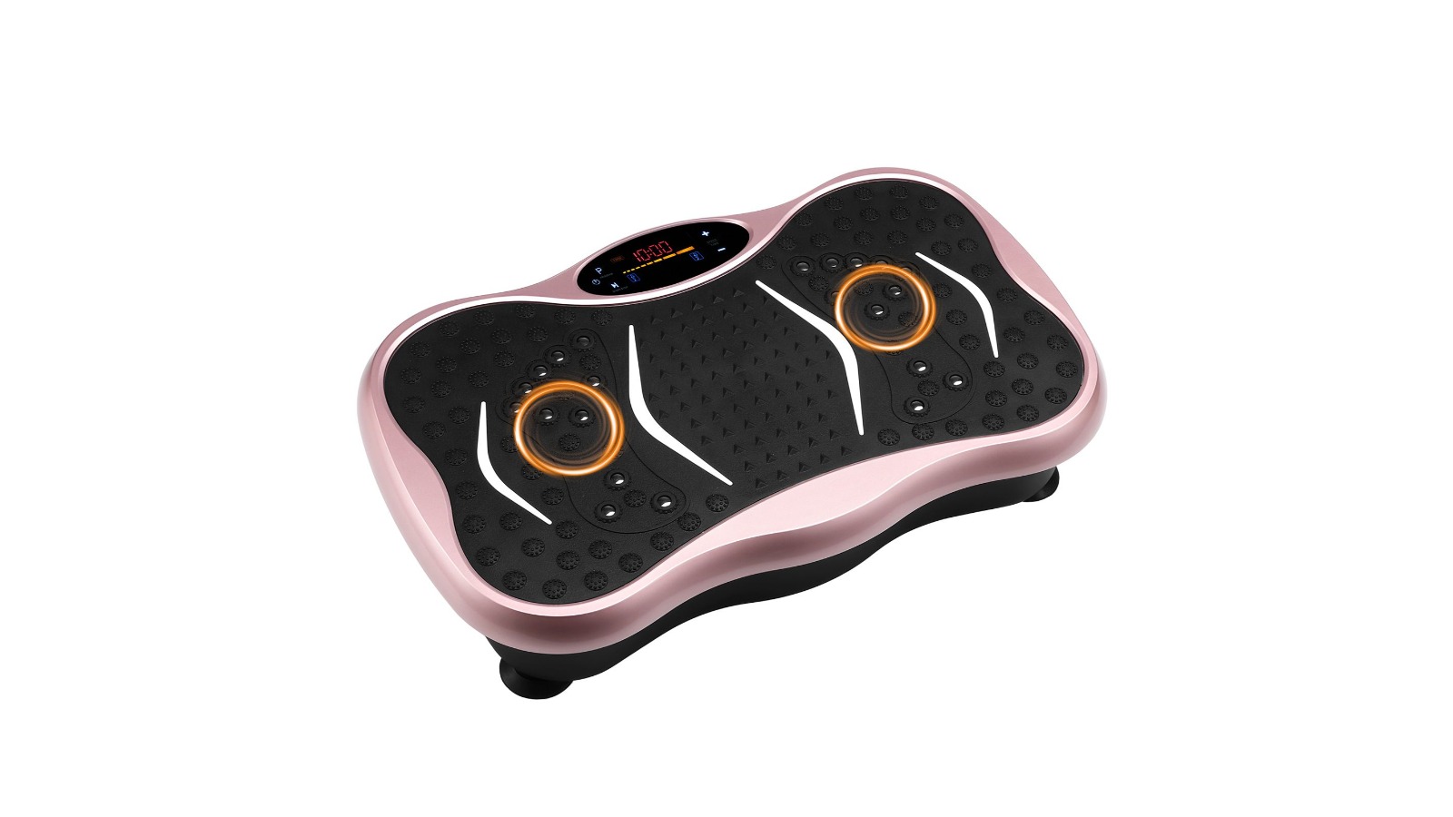 Pink Vibration Plate Exercise Machine with Resistance Band