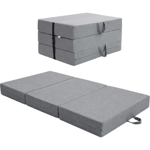 LUXSUITE 190 x 90 x 15cm Tri-Fold Memory Foam Mattress with Washable Cover