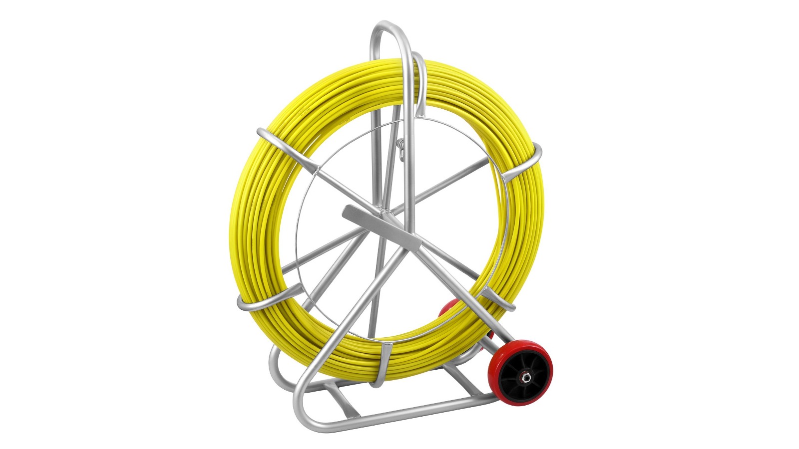 Fibreglass Duct Rodder Fish Tape Puller with Brake Handle and Reel Stand