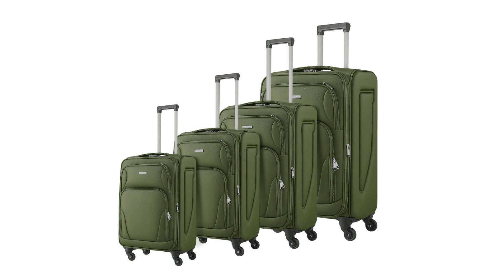 Buon Viaggio 4 Piece Soft Sided Carry-On Luggage Suitcase with TSA Lock