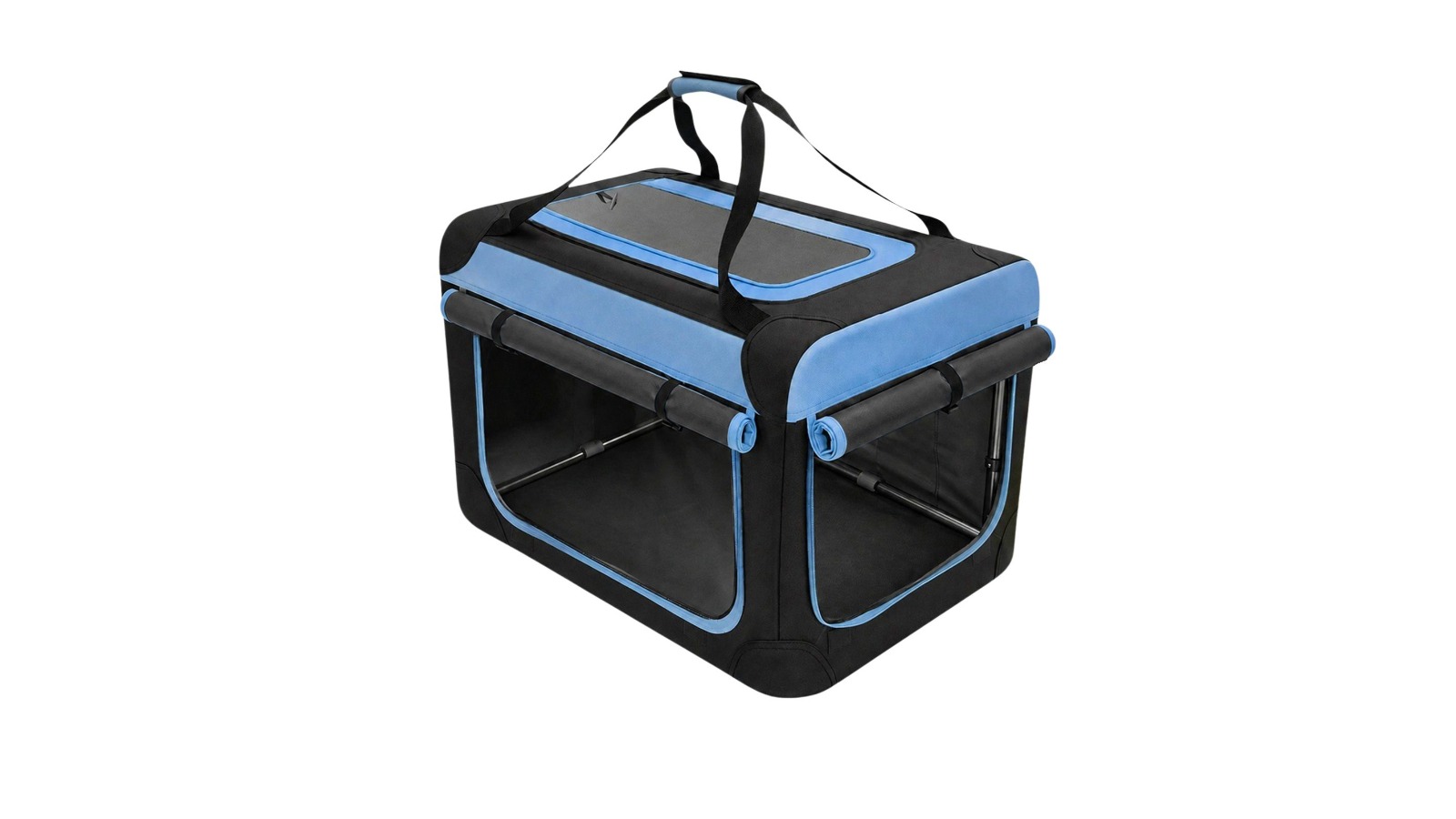 Pet Scene Portable Soft Puppy Crate with Cushion and Metal Frame