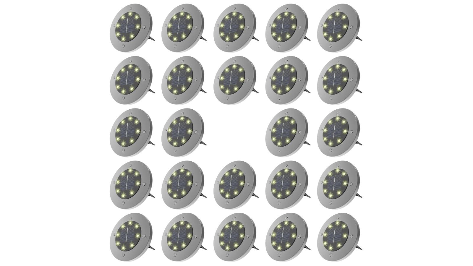 Advwin 24 Piece Solar Powered Garden Light Outdoor