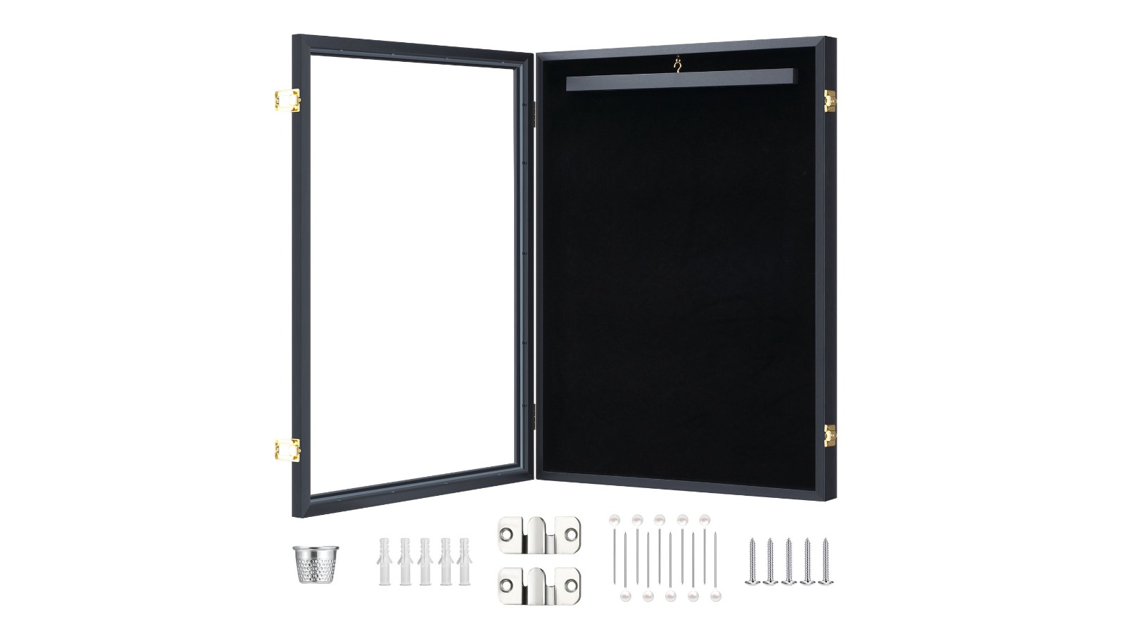 Wall-Mounted Lockable Sports Jersey Display Case with Hanger