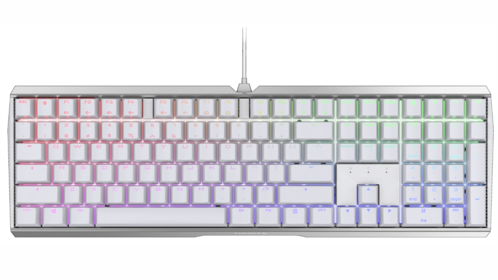 CHERRY MX 3.0S RGB Gaming Keyboard with MX Blue Switch - White