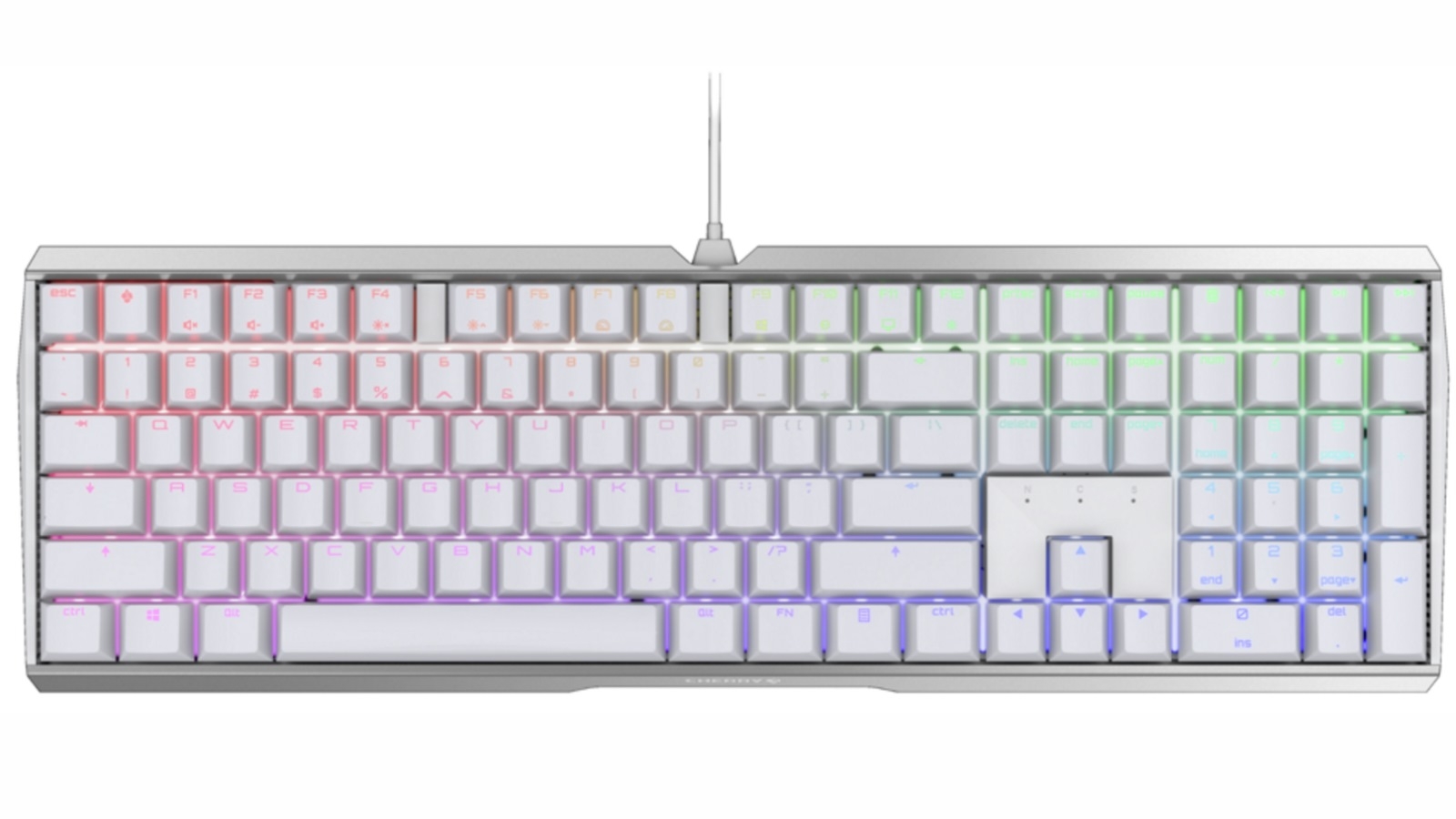 CHERRY MX 3.0S RGB Gaming Keyboard with MX Black Switch - White
