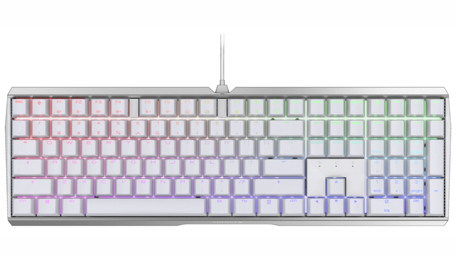 CHERRY MX 3.0S RGB Gaming Keyboard with MX Red Switch - White
