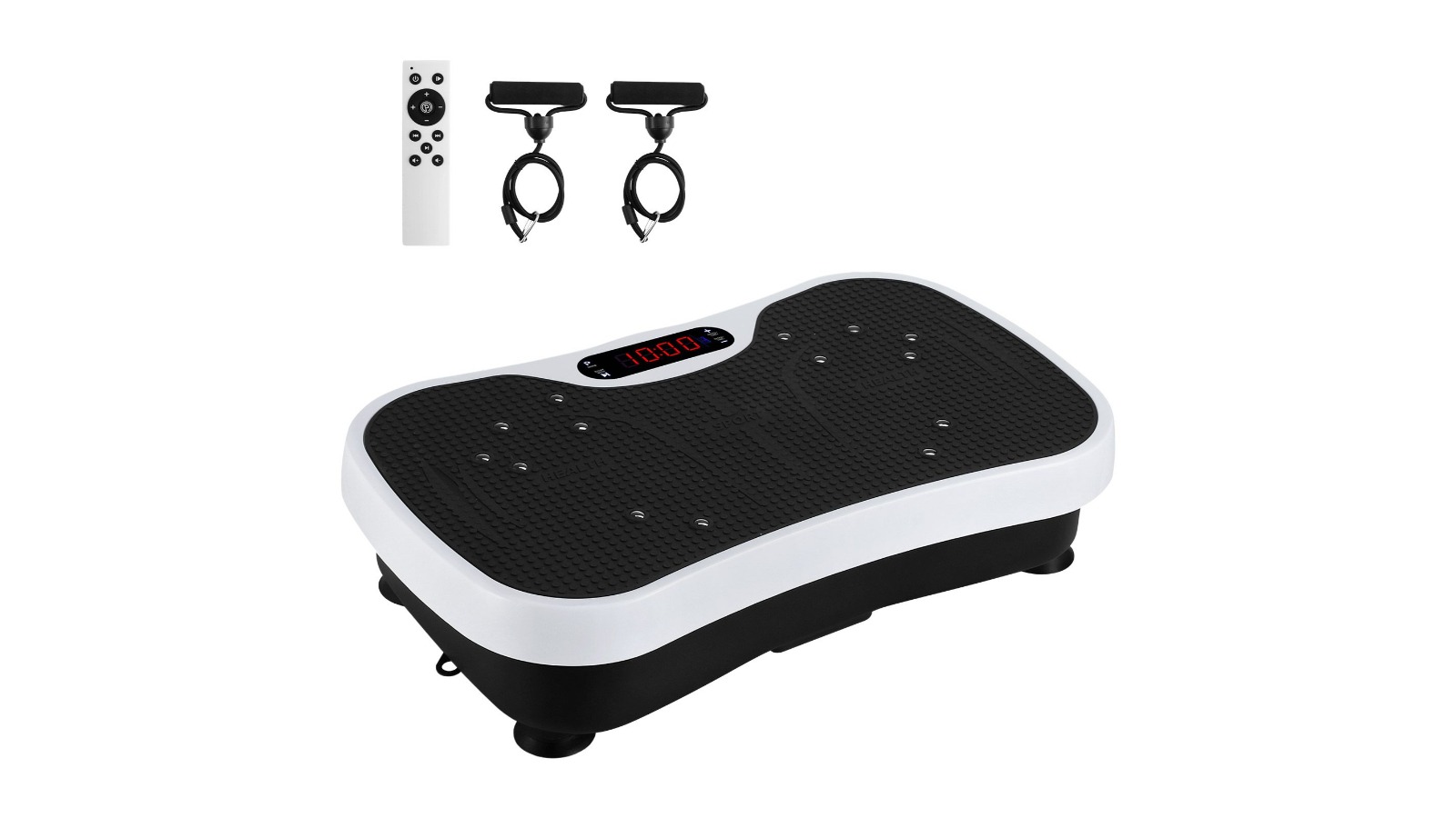 Full Body Vibration Plate Exercise Machine with Resistance Band for Weight Loss