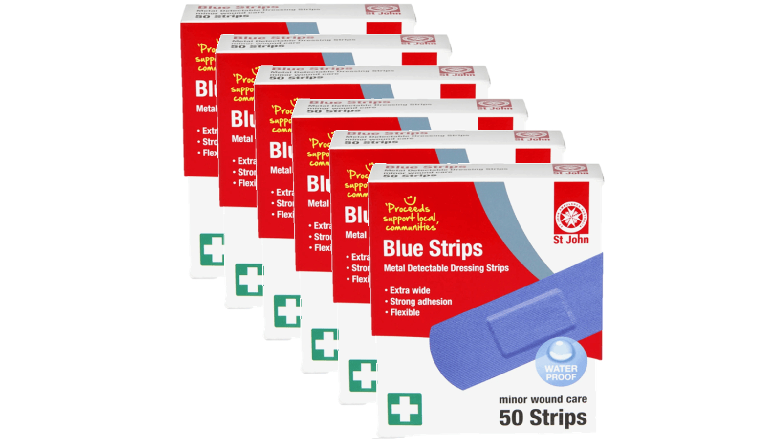 St John Set of 6 Blue Strips