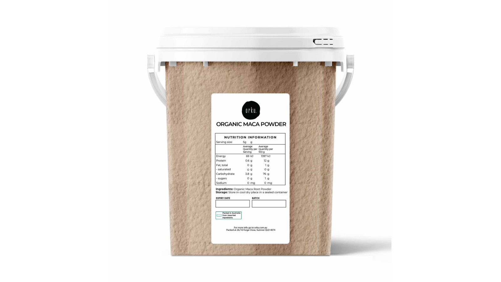 Orku Organic Maca Supplement Powder Tub - 700g 