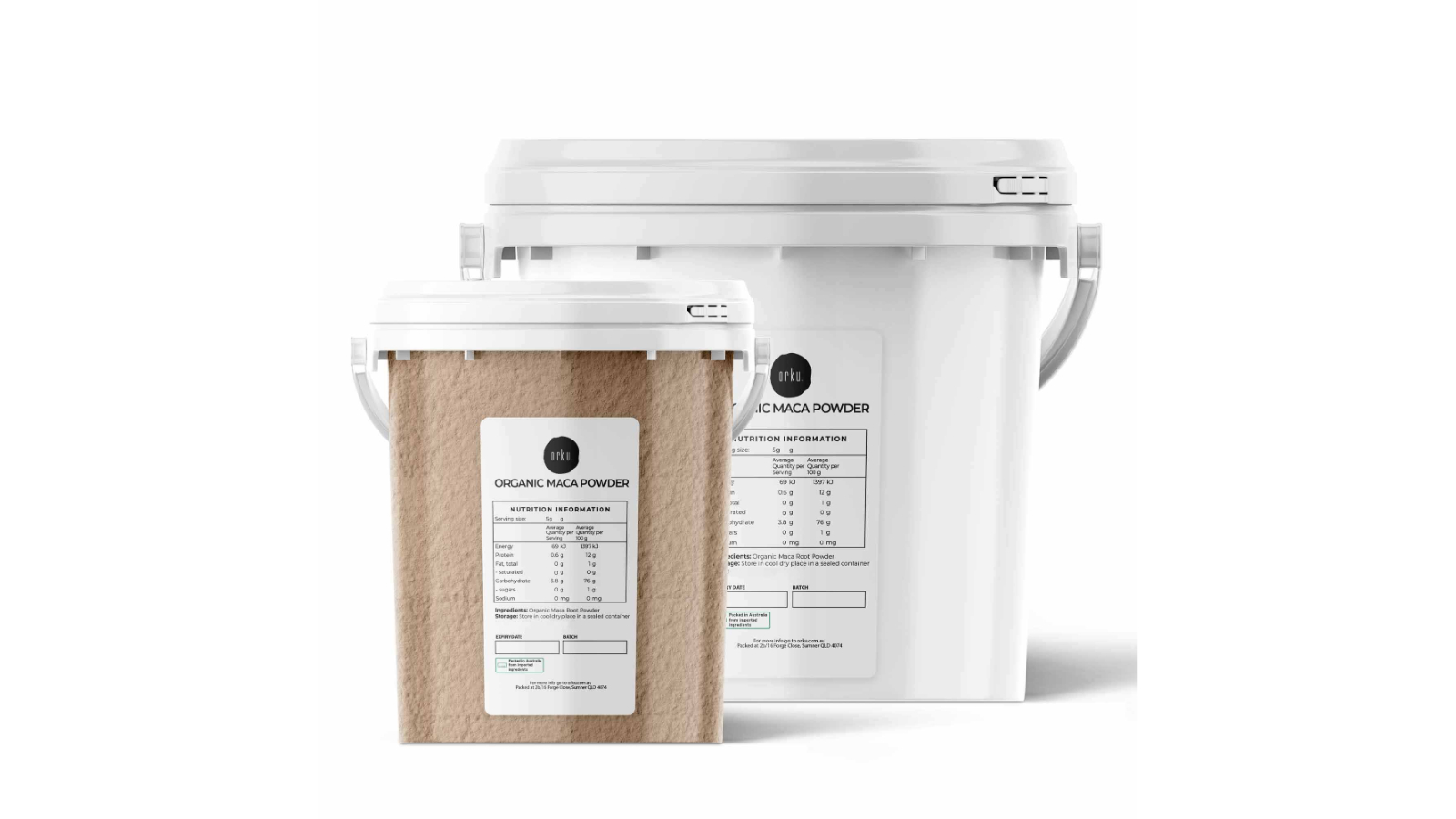 Orku Organic Maca Supplement Powder Tub