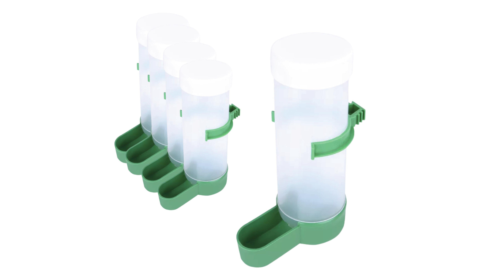 Rooster Farms 5 Piece Automatic Bird Cage Food Dispenser