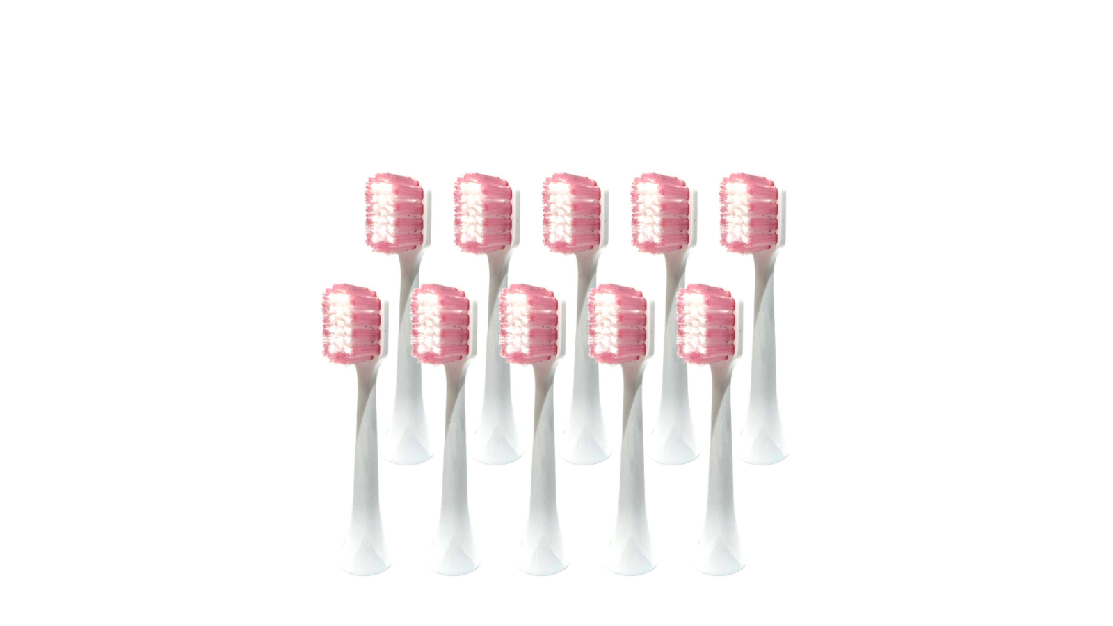 Orku AOE04 10 Piece Electric Toothbrush Head Replacement - Pink