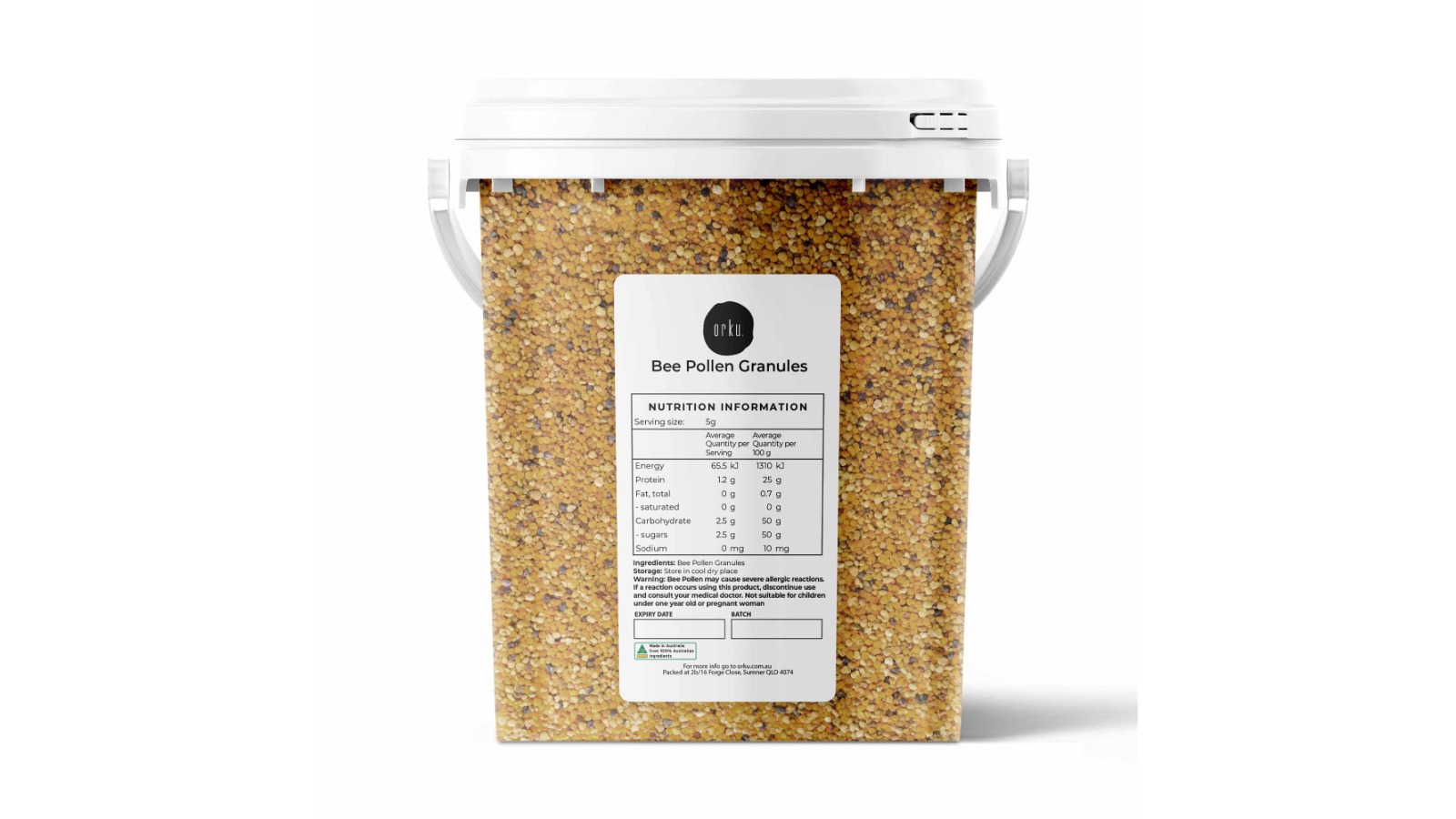 Orku Bee Pollen Granules Tub Bucket - 800g