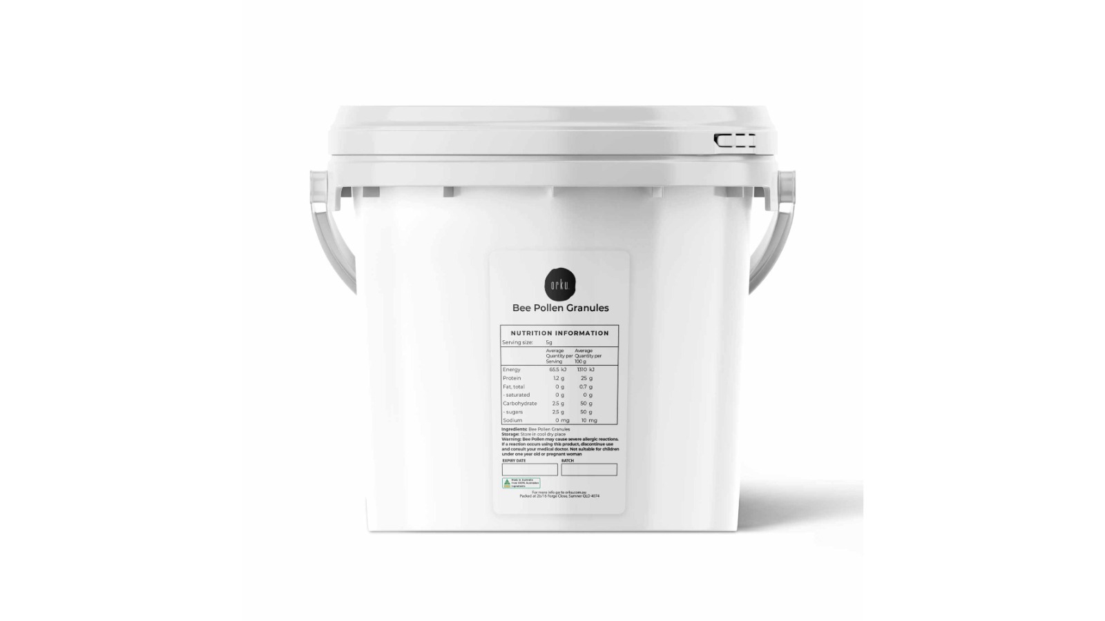 Orku Bee Pollen Granules Tub Bucket - 3.5kg