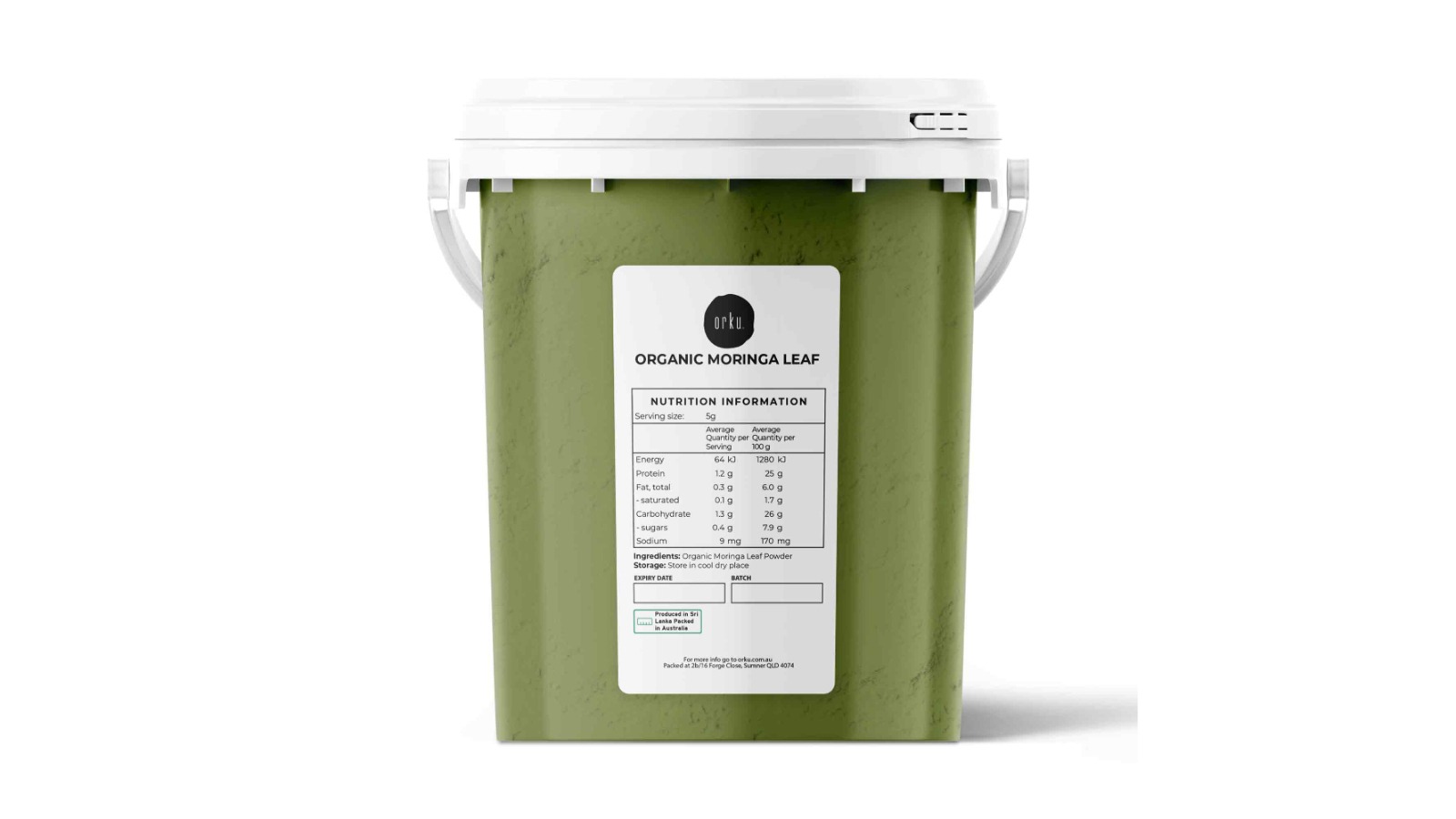 Orku Organic Moringa Leaf Powder Tub - 400g 