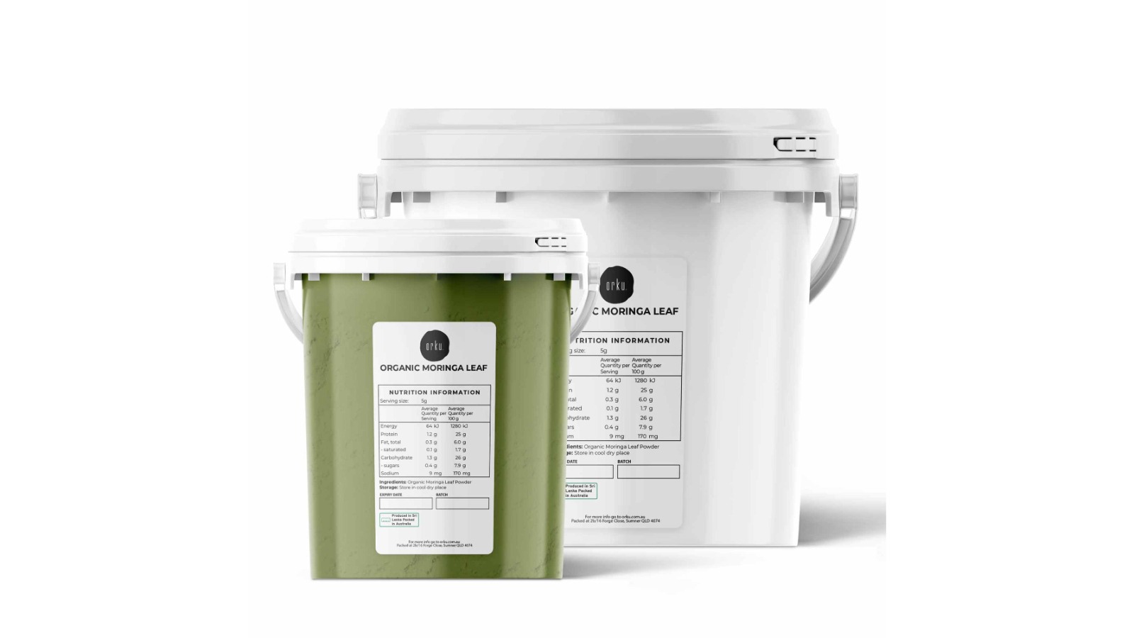Orku Organic Moringa Leaf Powder Tub