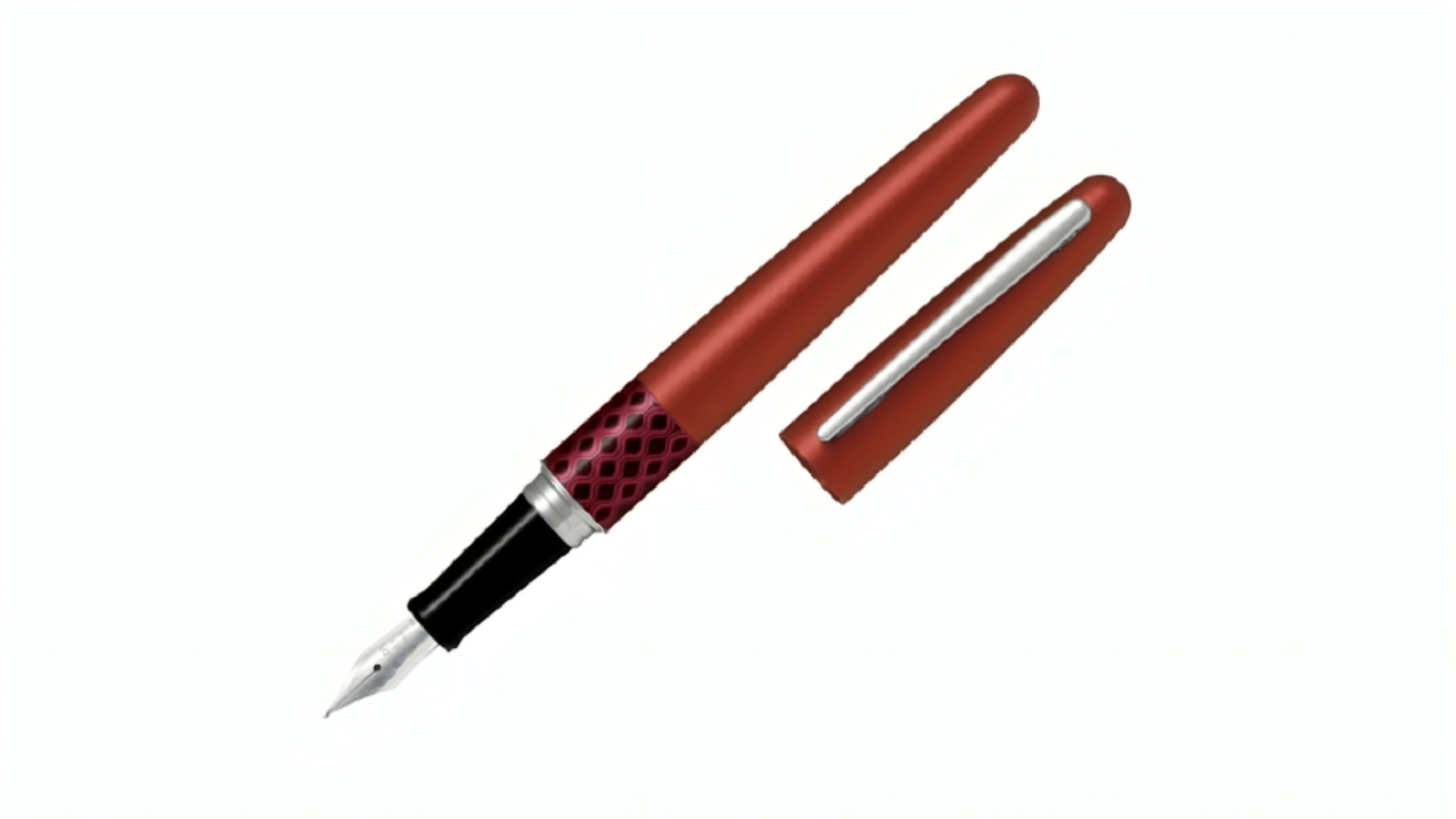 Pilot Red Wave MR3 Metropolitan Black Nib Fountain Pen - Medium 