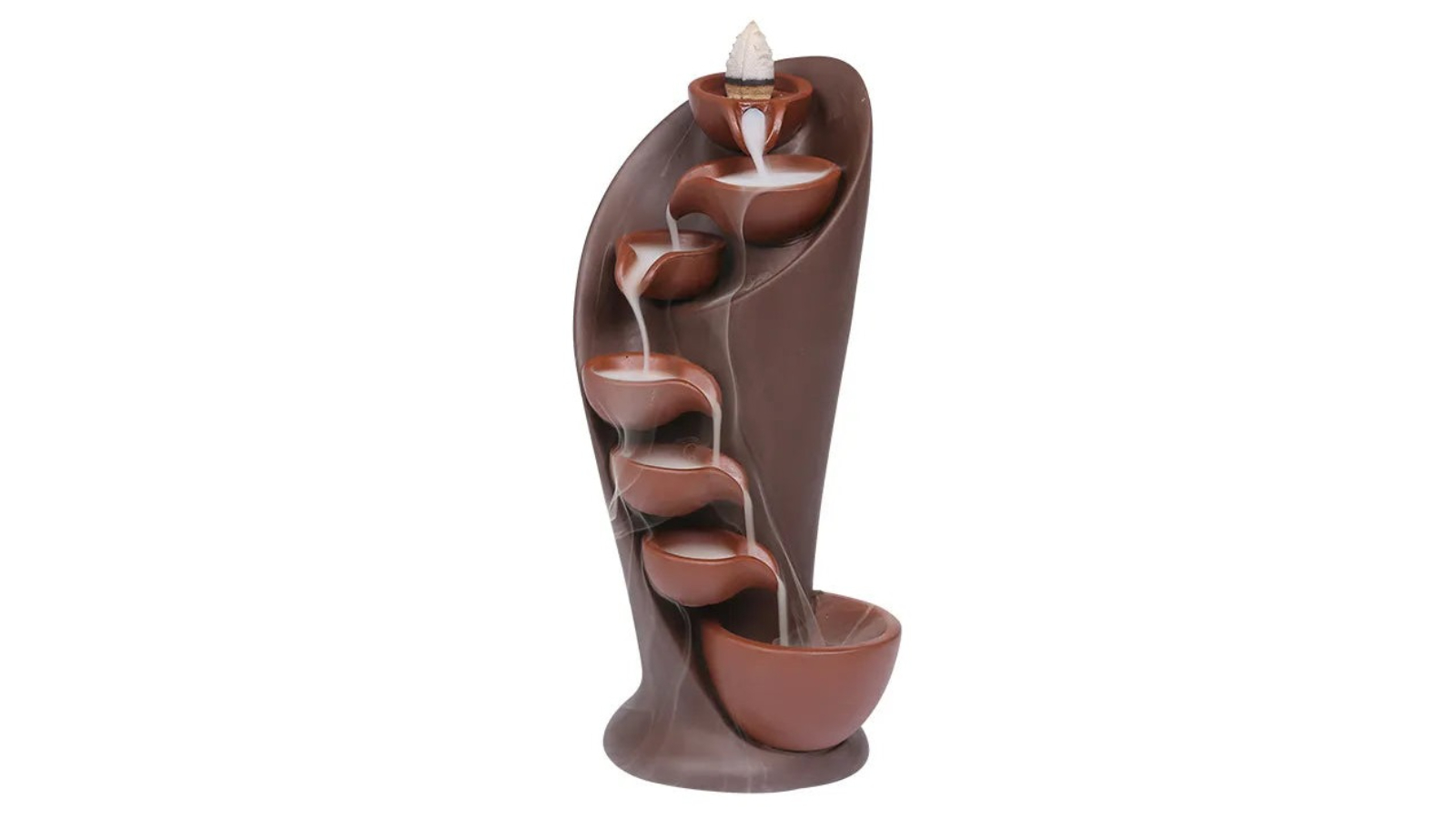 NNEOBA Handmade Torch Design Exquisite Ceramic Censer Waterfall Incense Burner