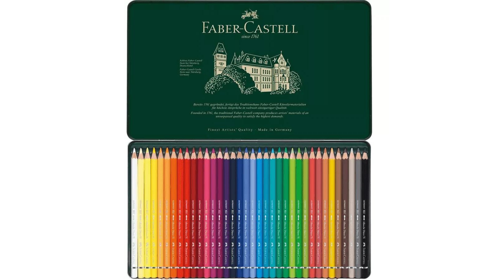 Faber-Castell Albrecht Durer 36 Water Colour Pencils Tin Set