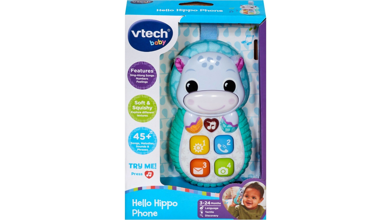 VTech Hello Hippo Phone - Blue