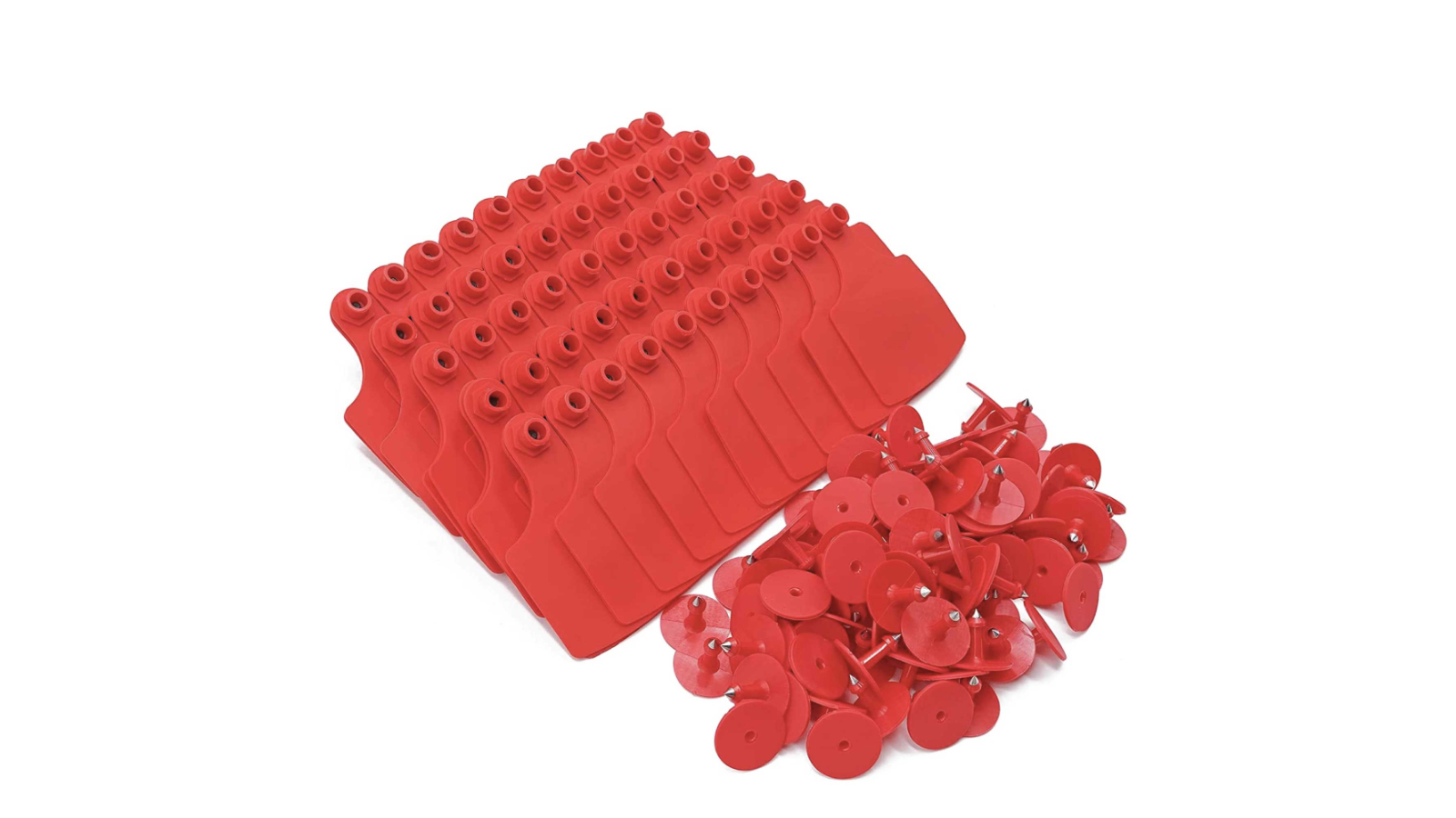 Rooster Farms 100 Piece Red Cattle Ear Tag - 7.5 x 10cm