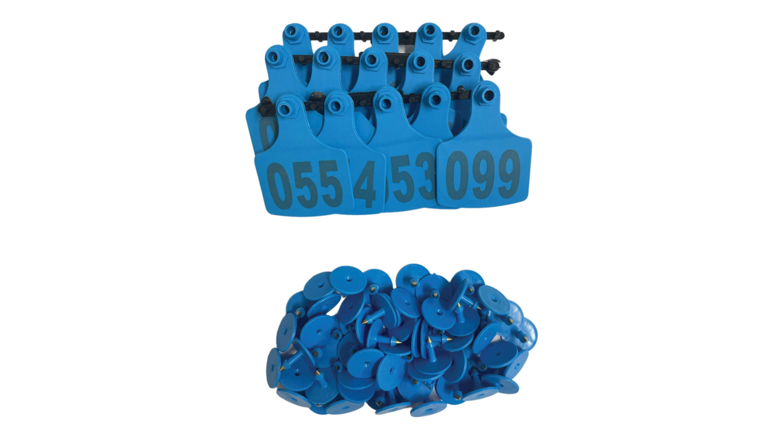 Rooster Farms 1-100 Blue Cattle Number Ear Tag Set - 7.5 x 10cm