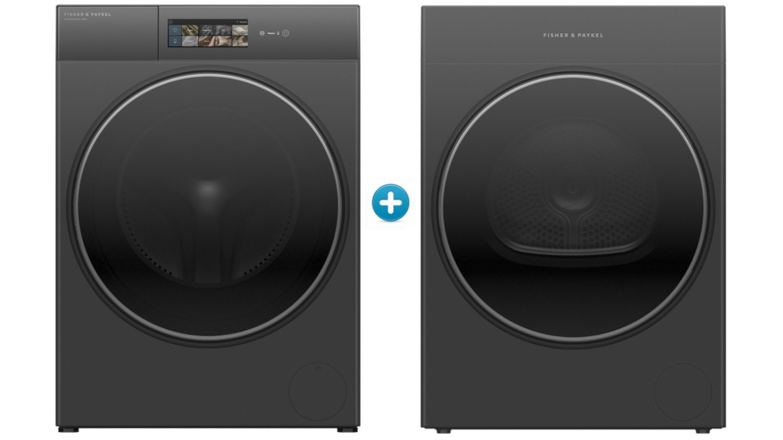 Fisher & Paykel 12kg Series 11 Active Intelligence FlexiDose Front Load Washing Machine plus 10kg Contemporary Display-Free Heat Pump Dryer Package