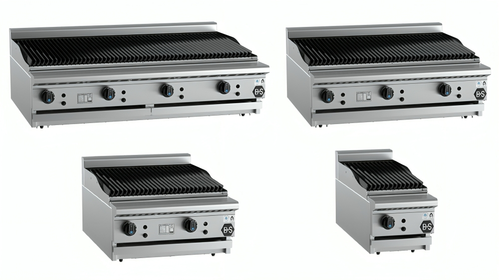 B+S Black Bench Mounted LPG Char Broiler