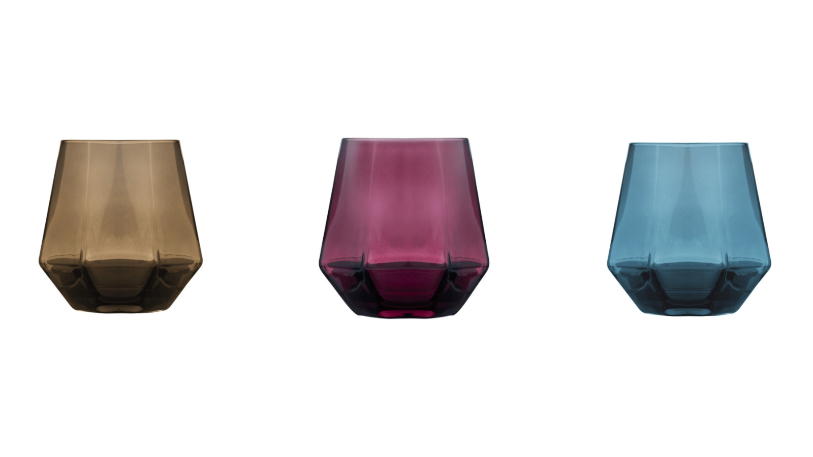 TEMPA Pack of 4 Jaxon Geometric 9 x 9.5cm Glass Tumbler