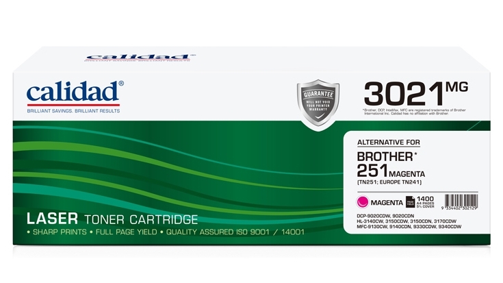 Calidad Brother TN-251 Magenta Laser Toner Cartridge